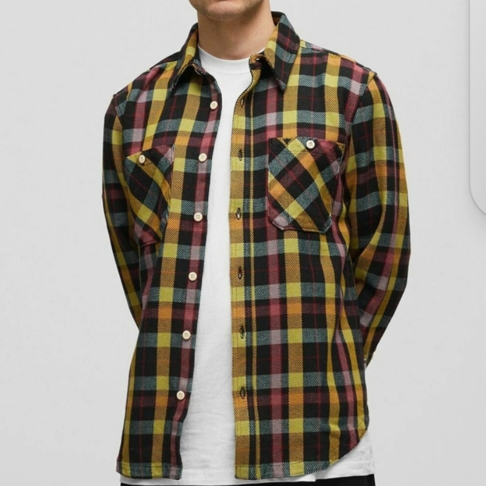The North Face Valley Twill Flannel Shirt Multi Color Longsleeves Size Medium